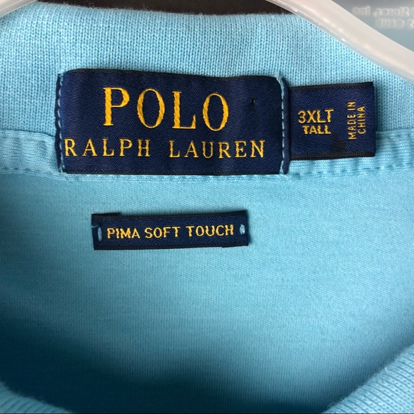 Polo Ralph Lauren Pima Soft Touch Shirt Blue 3XT - Picture 3 of 5